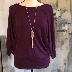 NWOT Purple cold shoulder blouse